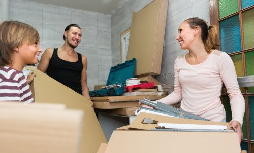 Removal team preparing a home move in Putney
