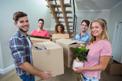Removal team planning a house move in Putney