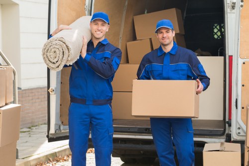 Moving van and team handling a Putney flat move