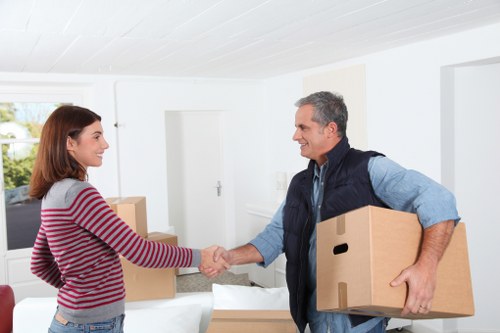 Checklist and packing materials for a house move in Putney